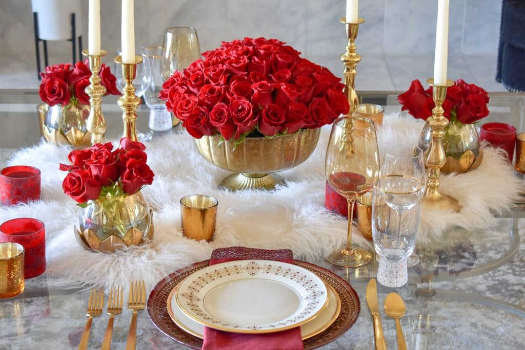 romantic table setting